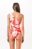 Coral Printed One Piece Swimsuit