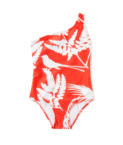 Coral Printed One Piece Swimsuit