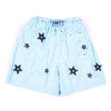 Men’s regular embroidered shorts with bag  - Stars